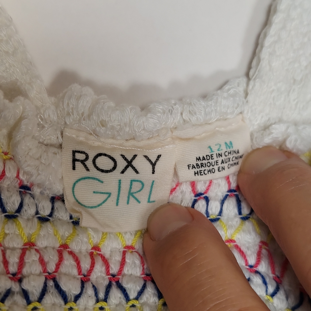 White with Colored Stitched Design Roxy Sundress - Picture 5 of 5